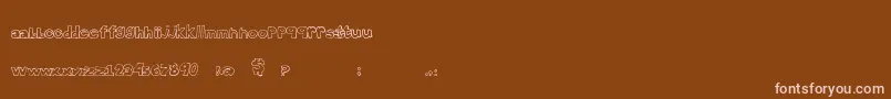 Brightendays Font – Pink Fonts on Brown Background