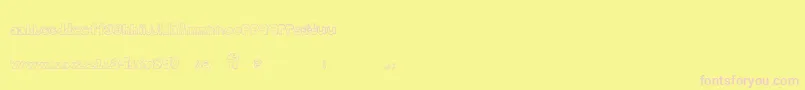 Brightendays Font – Pink Fonts on Yellow Background