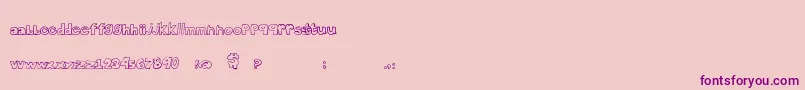 Brightendays Font – Purple Fonts on Pink Background