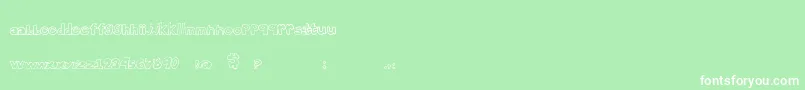 フォントBrightendays – 緑の背景に白い文字