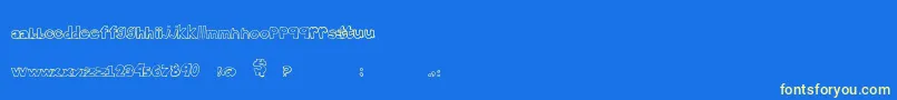Brightendays Font – Yellow Fonts on Blue Background