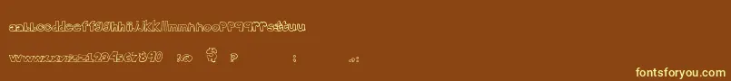 Brightendays Font – Yellow Fonts on Brown Background