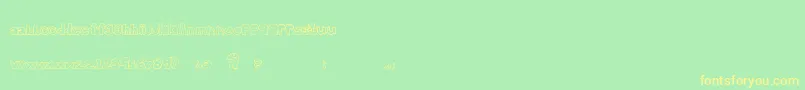 Fonte Brightendays – fontes amarelas em um fundo verde