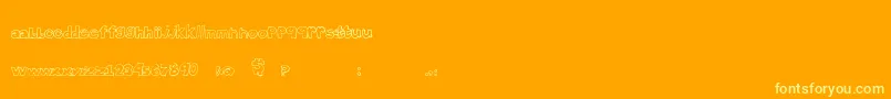 Brightendays Font – Yellow Fonts on Orange Background