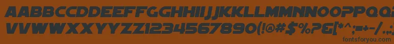 SF Distant Galaxy Italic-fontti – mustat fontit ruskealla taustalla