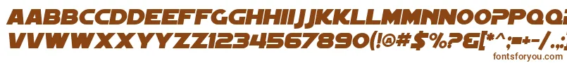 Шрифт SF Distant Galaxy Italic – коричневые шрифты на белом фоне