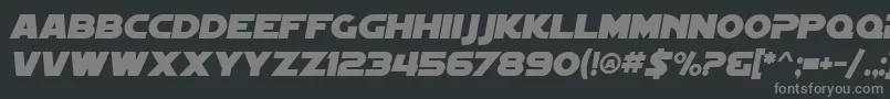 SF Distant Galaxy Italic Font – Gray Fonts on Black Background