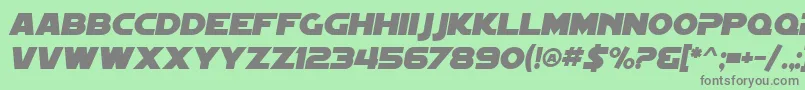 フォントSF Distant Galaxy Italic – 緑の背景に灰色の文字