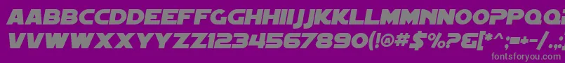 Czcionka SF Distant Galaxy Italic – szare czcionki na fioletowym tle