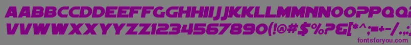 SF Distant Galaxy Italic Font – Purple Fonts on Gray Background