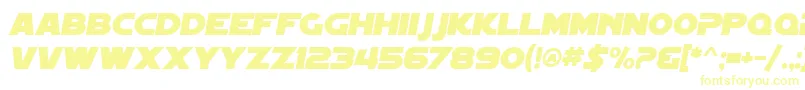 SF Distant Galaxy Italic-Schriftart – Gelbe Schriften