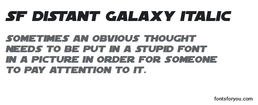 SF Distant Galaxy Italic フォントのレビュー