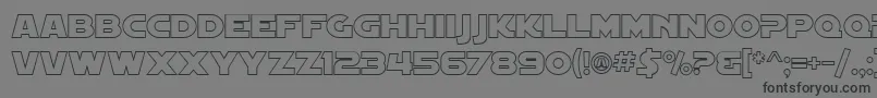 SF Distant Galaxy Outline Font – Black Fonts on Gray Background