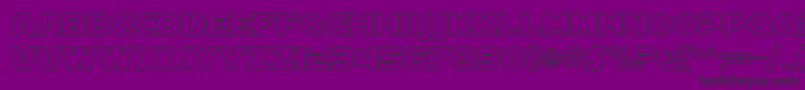 fuente SF Distant Galaxy Outline – Fuentes Negras Sobre Fondo Morado
