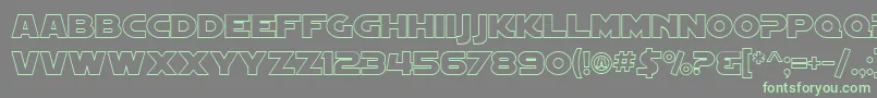 More about SF Distant Galaxy Outline Font SF Distant Galaxy Outline Font – Green Fonts on Gray Background