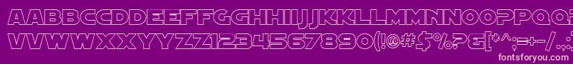 SF Distant Galaxy Outline Font – Pink Fonts on Purple Background
