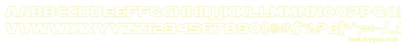 SF Distant Galaxy Outline Font – Yellow Fonts