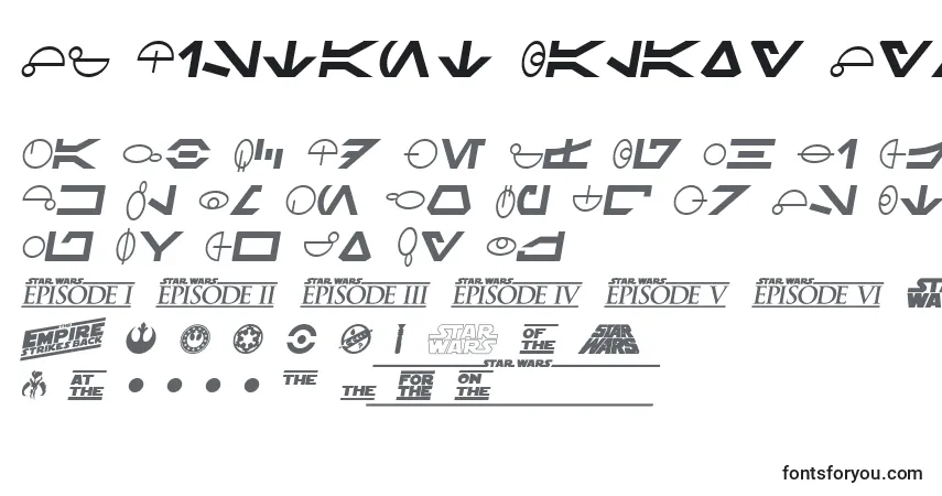 SF Distant Galaxy Symbols Italicフォント–アルファベット、数字、特殊文字