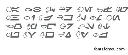 Czcionka SF Distant Galaxy Symbols Italic