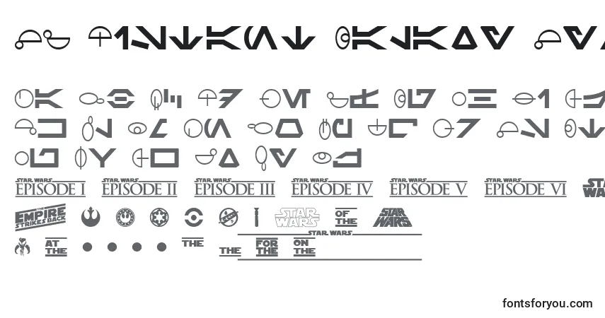 A fonte SF Distant Galaxy Symbols – alfabeto, números, caracteres especiais