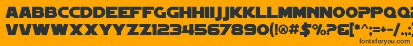 SF Distant Galaxy Font – Black Fonts on Orange Background