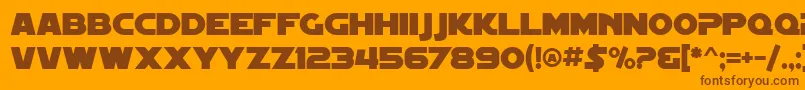 SF Distant Galaxy Font – Brown Fonts on Orange Background