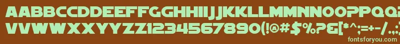 SF Distant Galaxy Font – Green Fonts on Brown Background