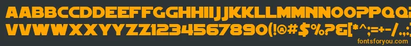 SF Distant Galaxy Font – Orange Fonts on Black Background