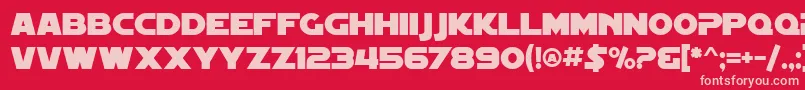 SF Distant Galaxy Font – Pink Fonts on Red Background
