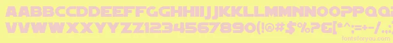 SF Distant Galaxy Font – Pink Fonts on Yellow Background