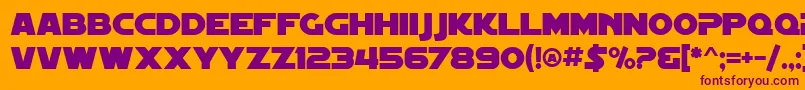 SF Distant Galaxy Font – Purple Fonts on Orange Background