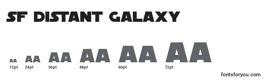 Размеры шрифта SF Distant Galaxy