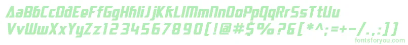 SF Electrotome Bold Oblique-Schriftart – Grüne Schriften auf weißem Hintergrund