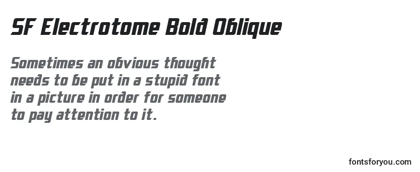 Schriftart SF Electrotome Bold Oblique