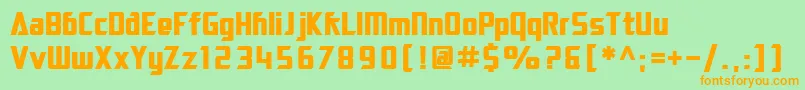 SF Electrotome Bold Font – Orange Fonts on Green Background