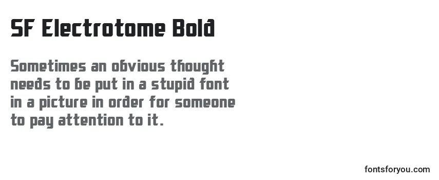 SF Electrotome Bold Font