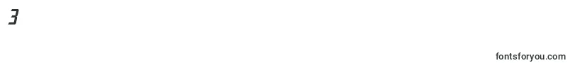 SF Electrotome Condensed Oblique-Schriftart – Schriften für die Ziffer 3