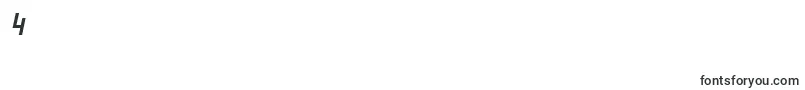 SF Electrotome Condensed Oblique-Schriftart – Schriften für die Ziffer 4