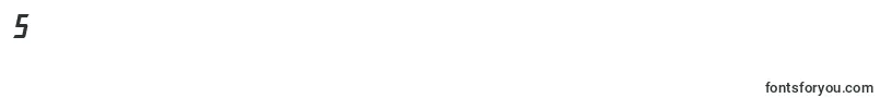 SF Electrotome Condensed Oblique-Schriftart – Schriften für die Ziffer 5