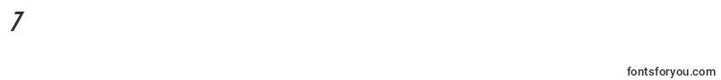SF Electrotome Condensed Oblique-Schriftart – Schriften für die Ziffer 7