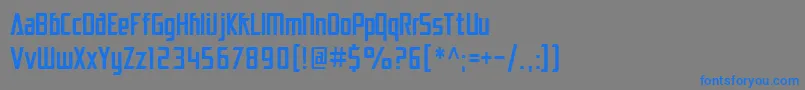 Шрифт SF Electrotome Condensed – синие шрифты на сером фоне