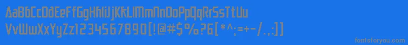 fuente SF Electrotome Condensed – Fuentes Grises Sobre Fondo Azul