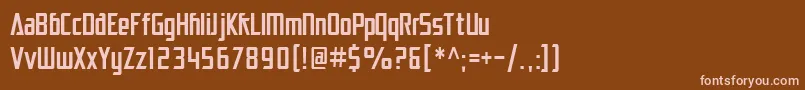 Шрифт SF Electrotome Condensed – розовые шрифты на коричневом фоне