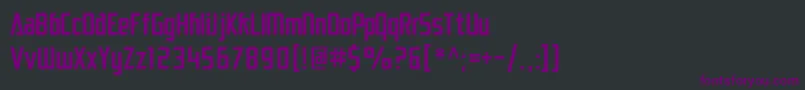 Fonte SF Electrotome Condensed – fontes roxas em um fundo preto