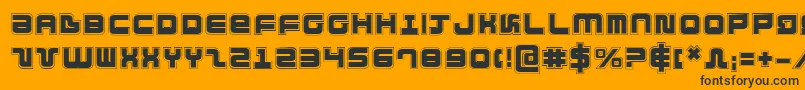 Direktora Font – Black Fonts on Orange Background