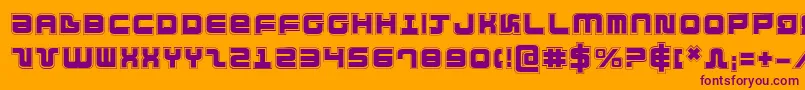 Direktora Font – Purple Fonts on Orange Background