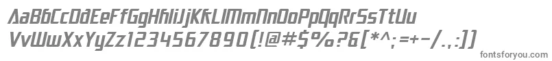 SF Electrotome Oblique-fontti – harmaat kirjasimet valkoisella taustalla