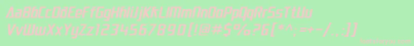 SF Electrotome Oblique Font – Pink Fonts on Green Background