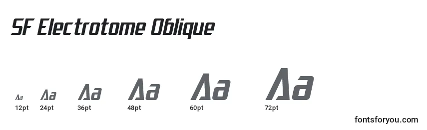 SF Electrotome Oblique Font Sizes