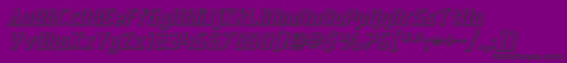 SF Electrotome Shaded Oblique Font – Black Fonts on Purple Background